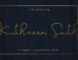 Kathreen Smith Demo font