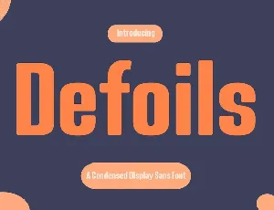 Defoils font