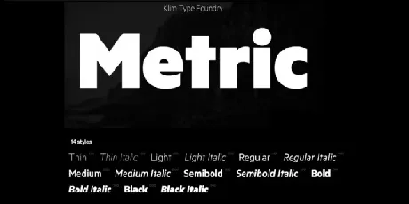 Metric Family font