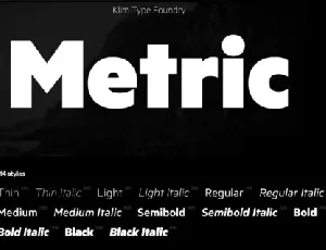 Metric Family font