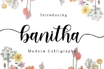 Banitha Modern Calligraphy font