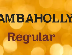 SAMBAHOLLYC font