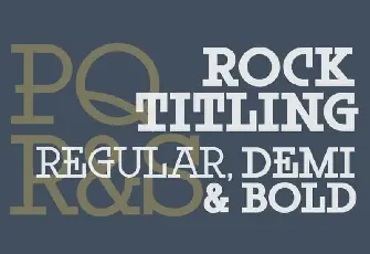 Rock Titling Slab Serif font