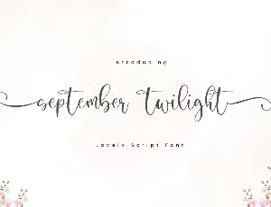 September Twilight font