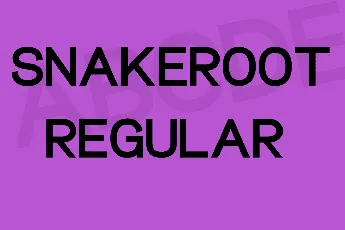 Snakeroot font