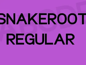 Snakeroot font