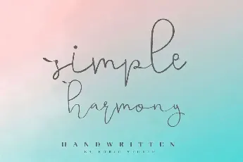 Simple Harmonydemo font