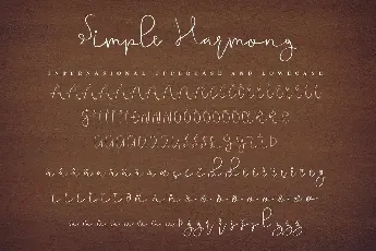 Simple Harmonydemo font