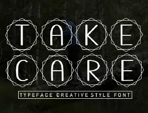 Take Care Display font