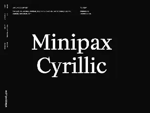 Minipax Family font