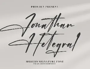 Jonathan Hetegral font