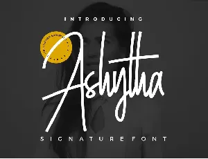 Ashytha Signature font