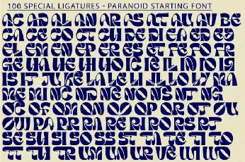 Paranoid Starting font