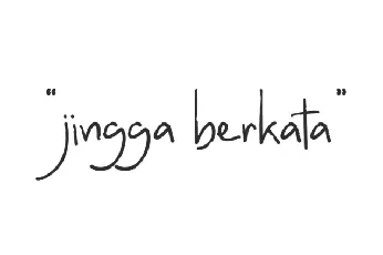 Jingga Berkata font