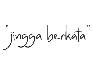 Jingga Berkata font