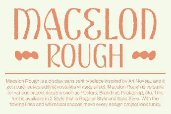 Macelon Rough font