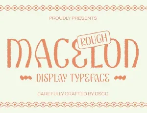 Macelon Rough font