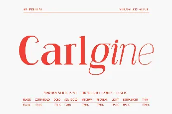 Carlgine font