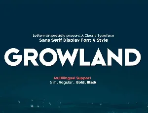 Growland Typeface font