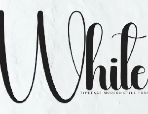 White Script font