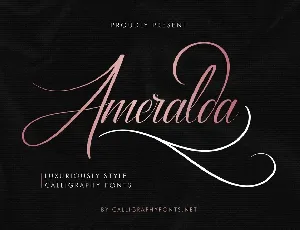 Ameralda Luxurious Calligraphy font