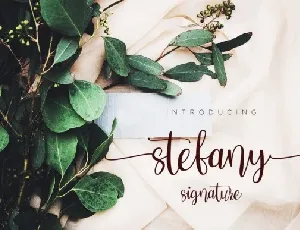 Stefany Calligraphy font