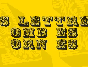 DS Lettres ombÃ©es ornÃ©es font