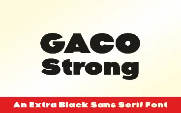 Gaco Strong Demo font