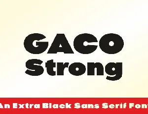 Gaco Strong Demo font