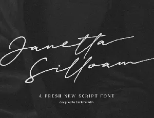 Janetta Silloam Signature font