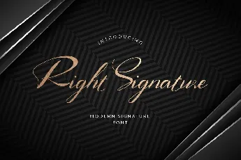 Right Signature Script font