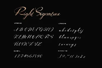 Right Signature Script font