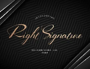 Right Signature Script font