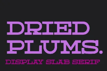 Dried Plums font