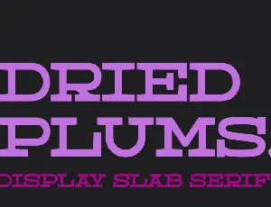 Dried Plums font