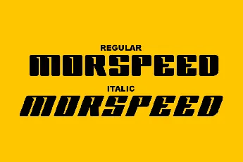 MORSPEED font