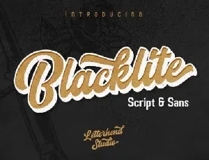 Blacklite Bold Script font