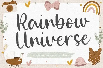 Rainbow Universe Handwritten font