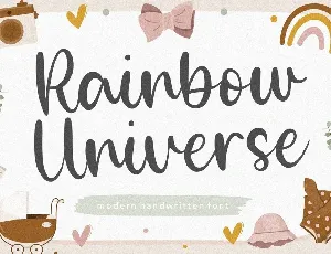 Rainbow Universe Handwritten font