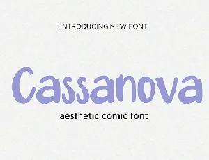 Cassanova-Demo font