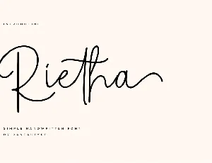 Rietha font