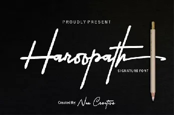 Haroopath Signature font