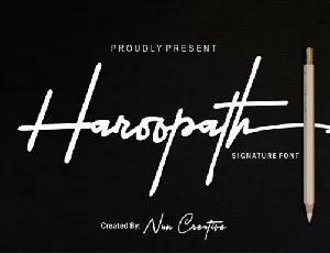 Haroopath Signature font