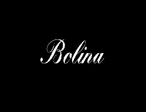 Bolina Calligraphy Script font