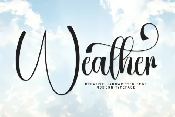 Weather Calligraphy font