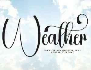 Weather Calligraphy font