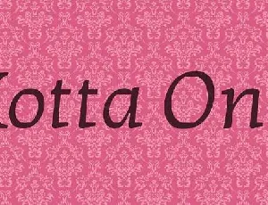 Kotta One font