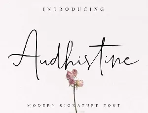 Audhistine Signature Free font