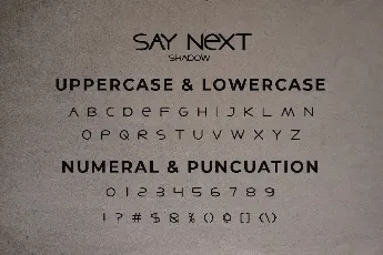 Say Next Demo font