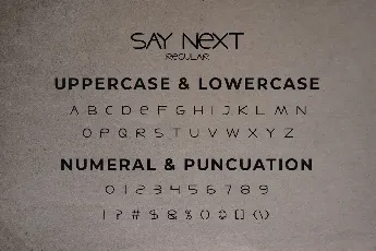 Say Next Demo font